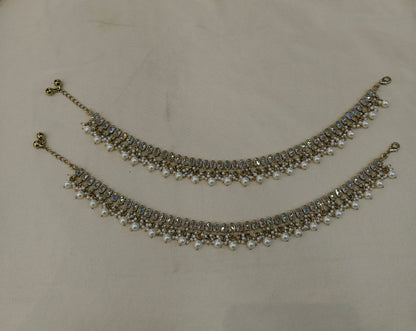 Antique Gold Anklets Jhanjar Payal Heer Jewellery