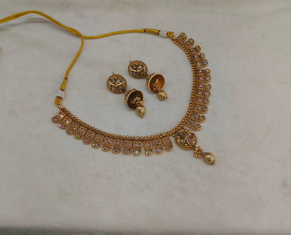 Gold Polki Necklace Jewellery Mansi Sets