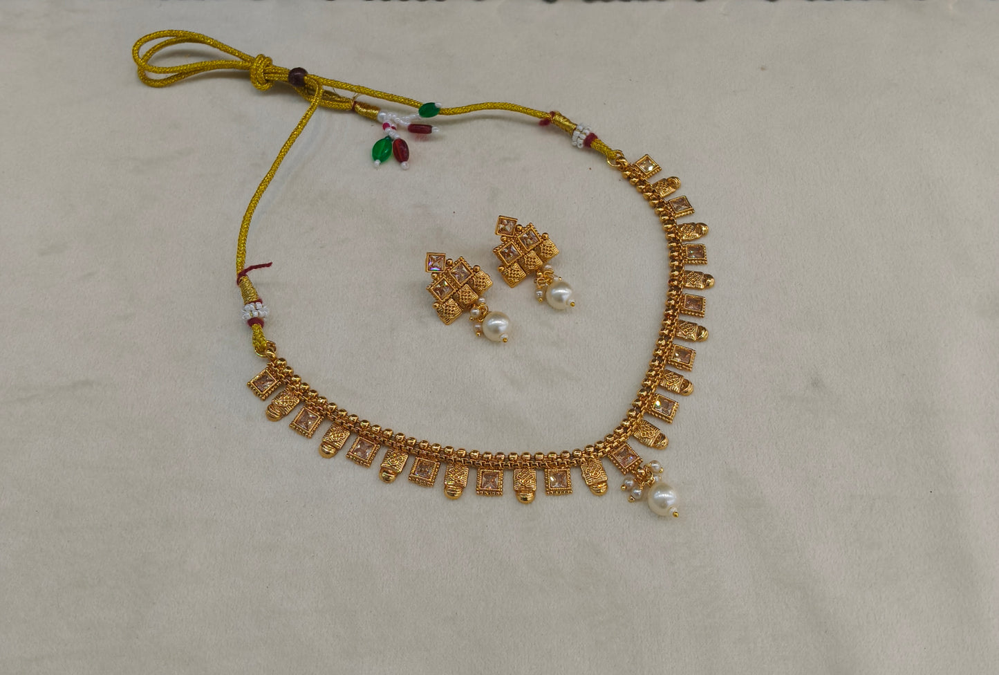 Gold Polki Necklace Jewellery Mansi Sets