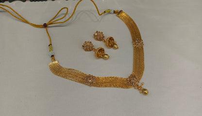 Gold Polki Necklace Jewellery Juhi  Sets