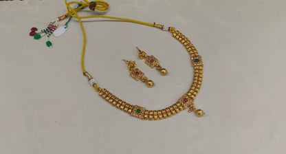 Gold Polki Necklace Jewellery Juhi  Sets