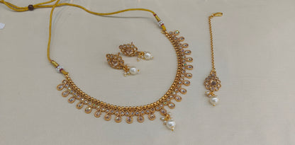 Gold Polki Necklace Jewellery Juhi  Sets