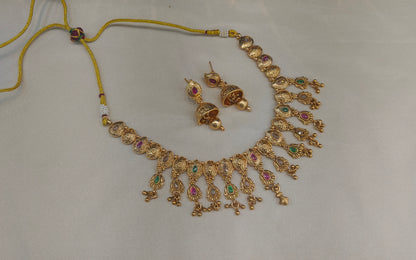 Gold Polki Necklace Jewellery Juhi  Sets