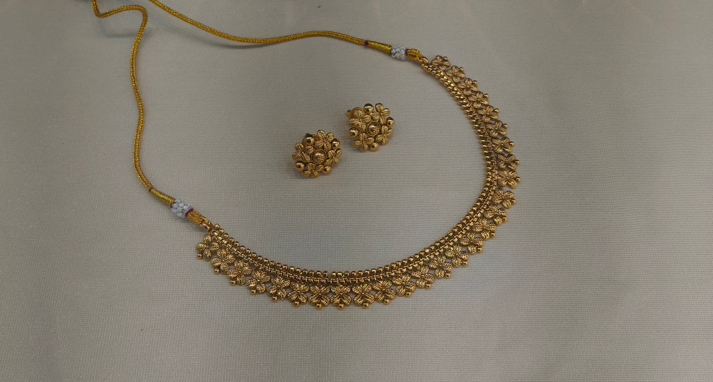 Gold Polki Necklace Jewellery Juhi  Sets