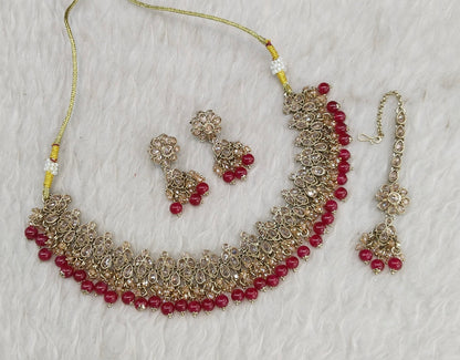 Antique Gold Ruby Necklace Shuba sets