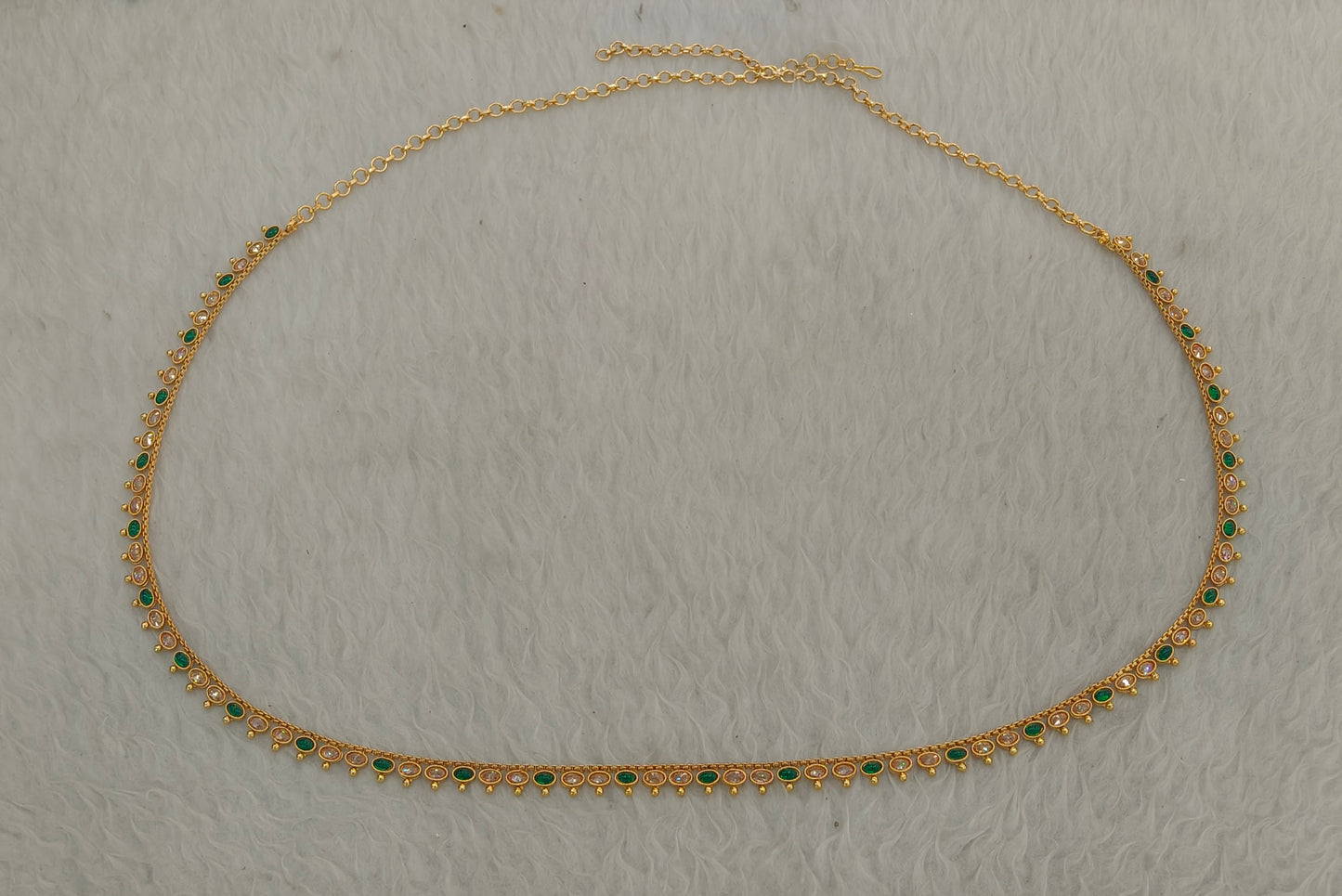 Gold Green Belly Chain kamarbelt Prachi Saree Chain