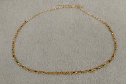 Gold Green Belly Chain kamarbelt Prachi Saree Chain