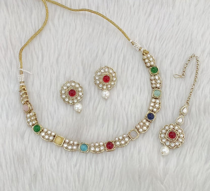 Antique Gold MultiColor Necklace Steff sets