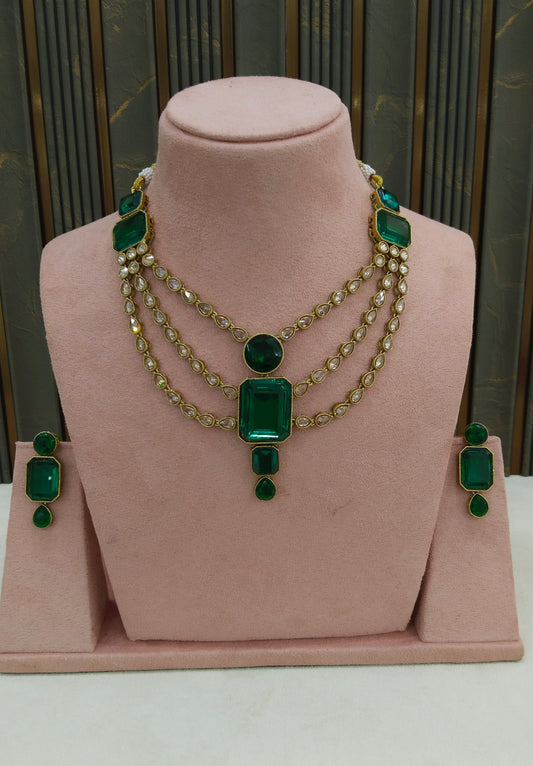 Antique Green Necklace Raman sets