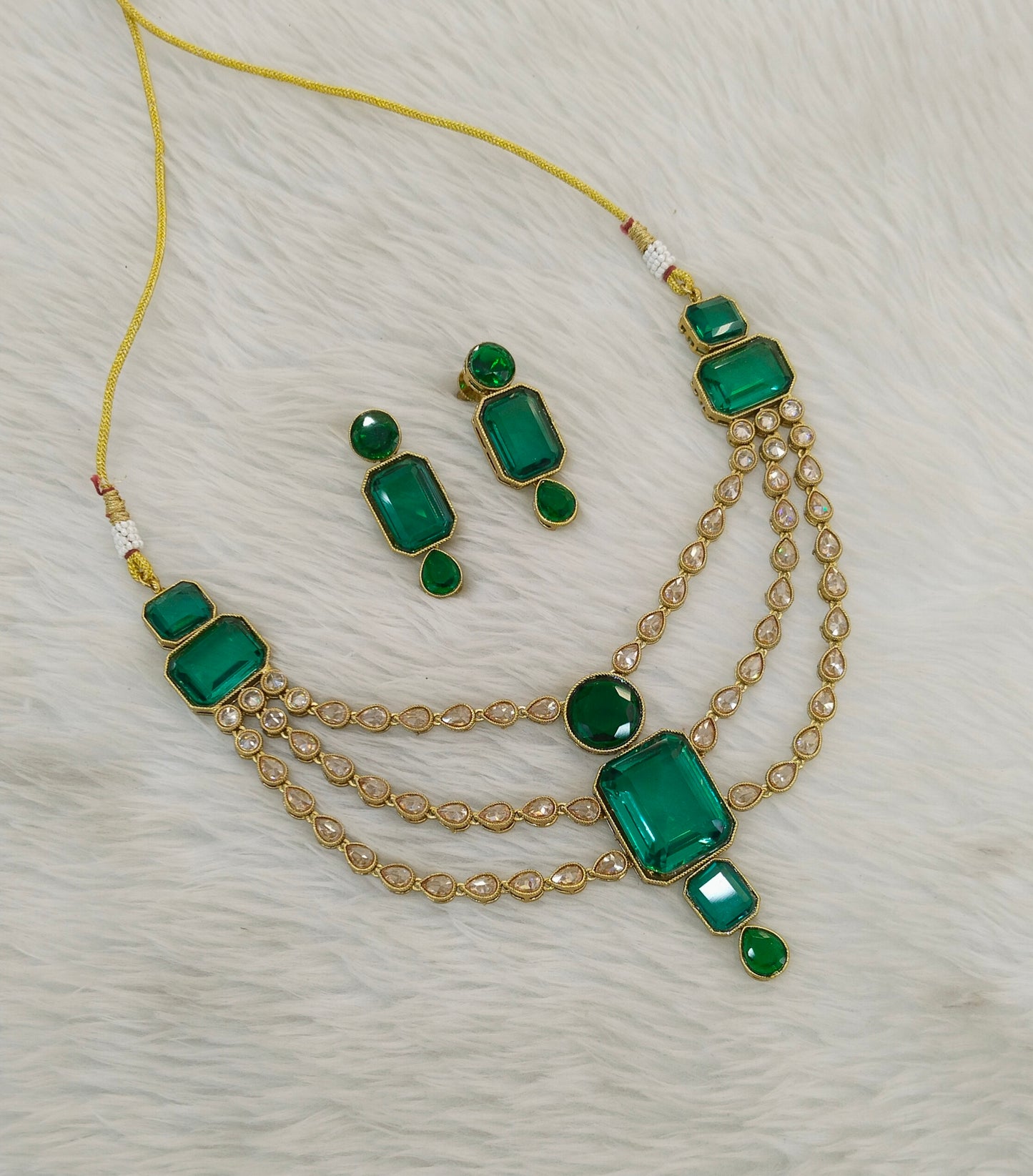 Antique Green Necklace Raman sets
