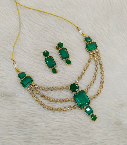 Antique Green Necklace Raman sets