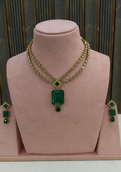 Antique Green Necklace Raman sets