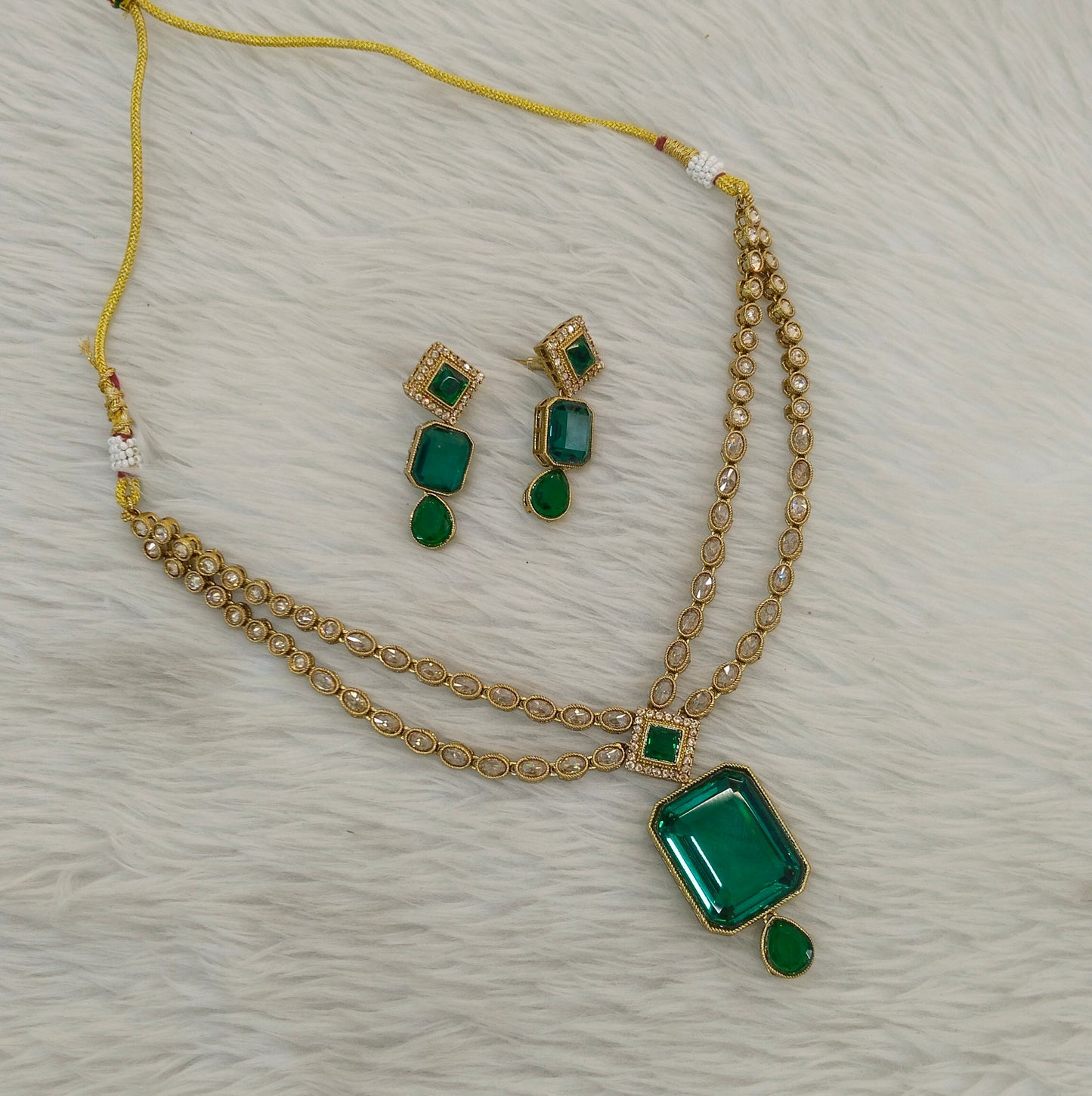 Antique Green Necklace Raman sets