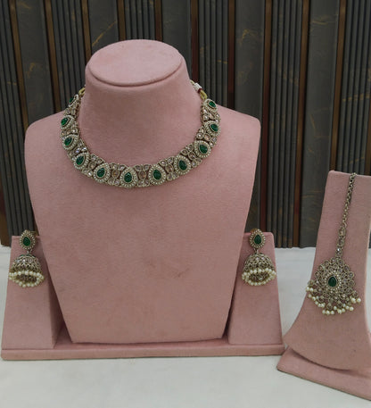 Antique Green Necklace Jagjeet sets