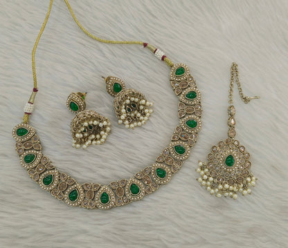 Antique Green Necklace Jagjeet sets