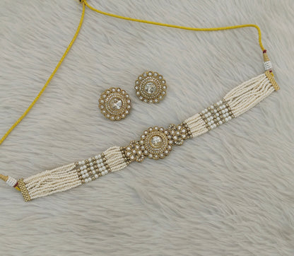 Antique White Choker Jewellery Nalini Set