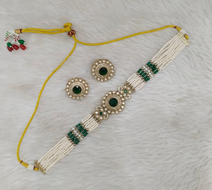 Antique Green Choker Jewellery Nalini Set