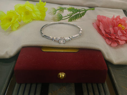 Sunita Silver American Diamond Bracelets (Openable)