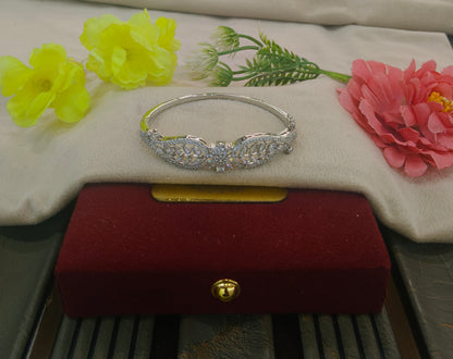 Sunita Silver American Diamond Bracelets (Openable)