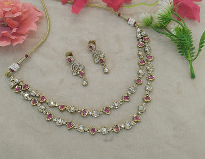Antique Ruby Kundan Necklace Jewellery Juna Set