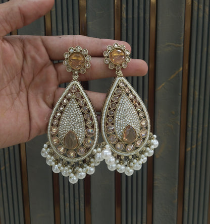 Antique Gold Bollywood Marci Earrings