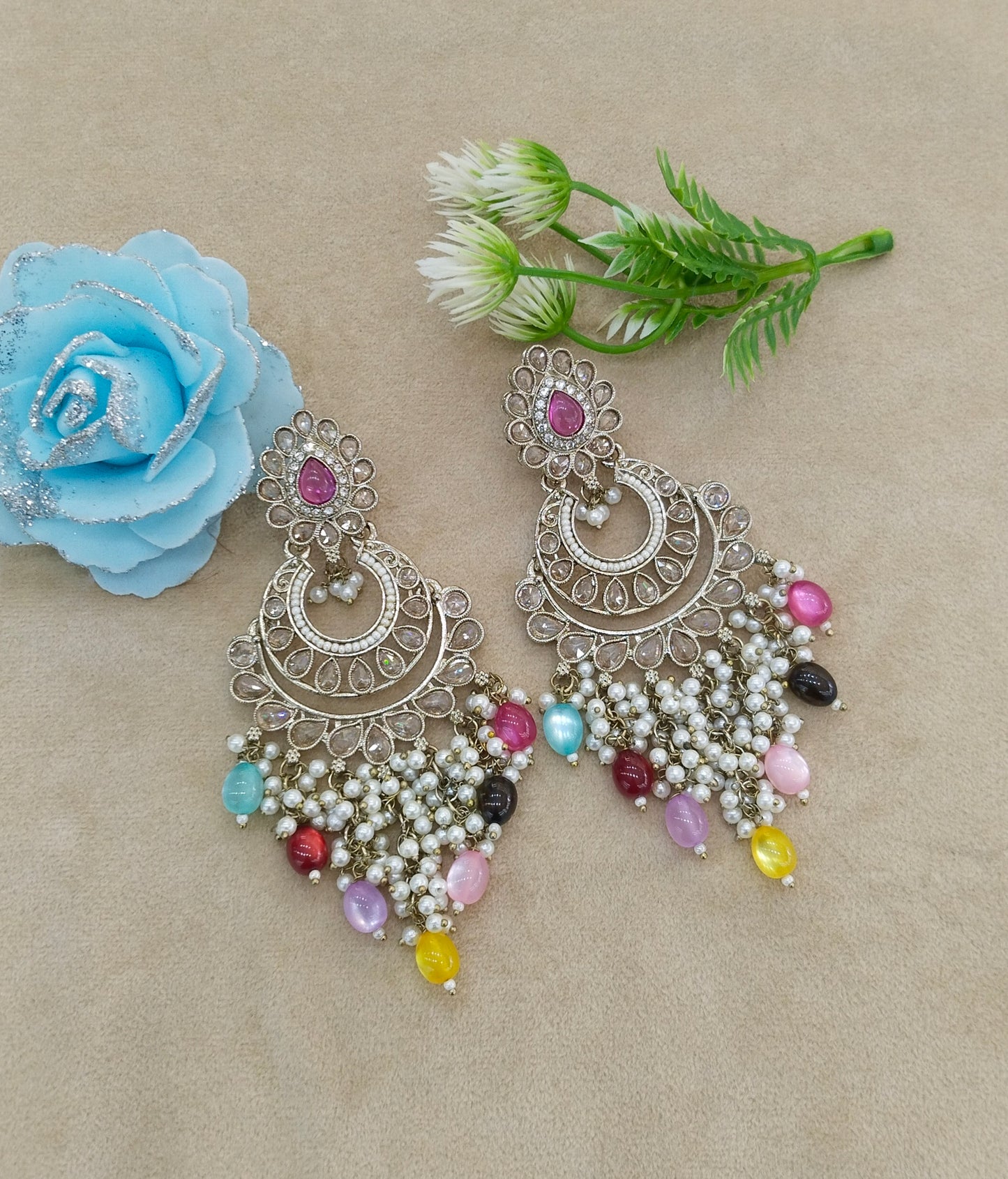 Antique Multi Color Bollywood Marci Earrings