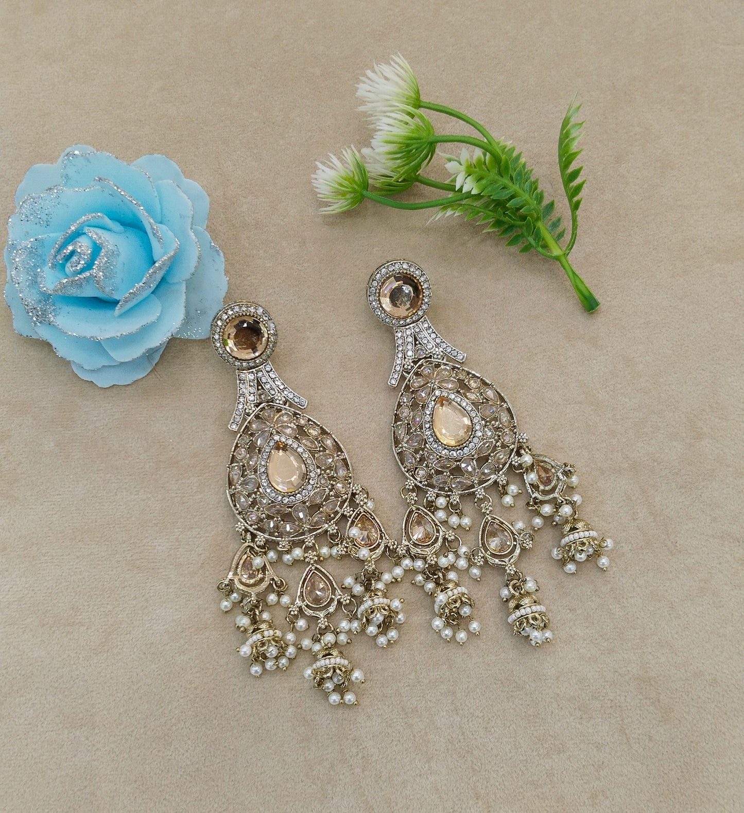 Antique Gold Bollywood Marci Earrings
