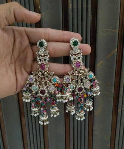 Antique Multi Color Bollywood Ratan Earrings
