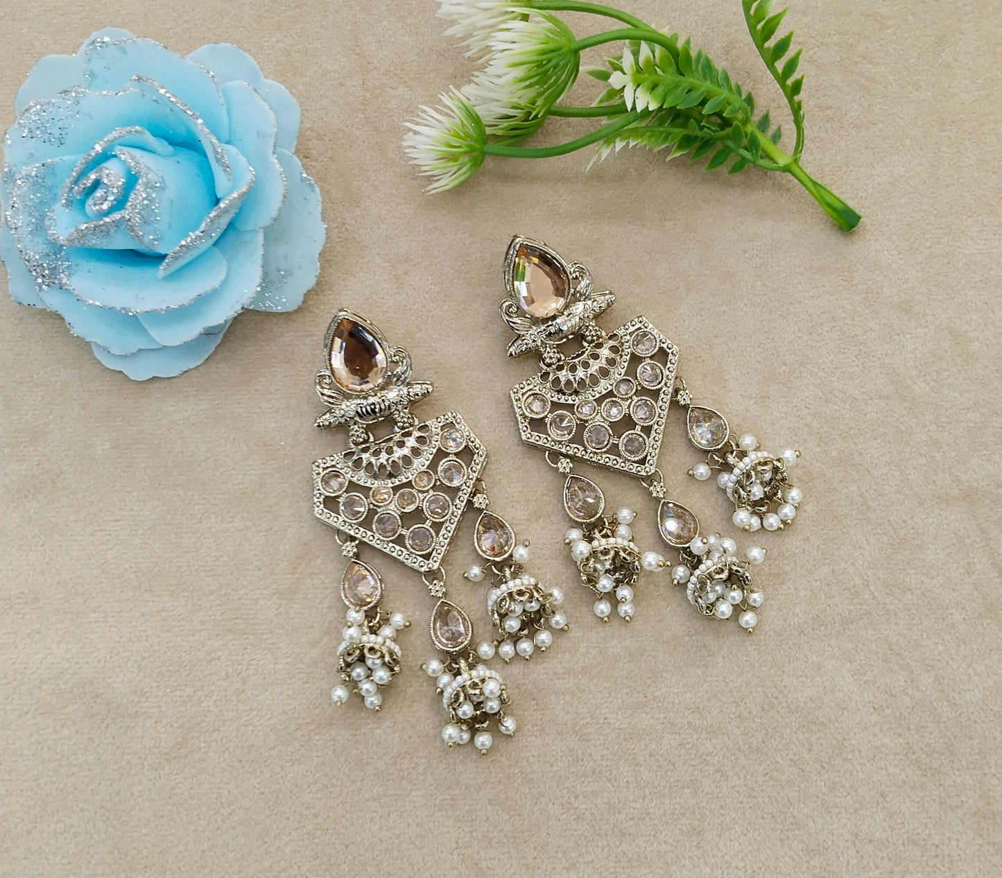 Antique Gold Bollywood Marci Earrings
