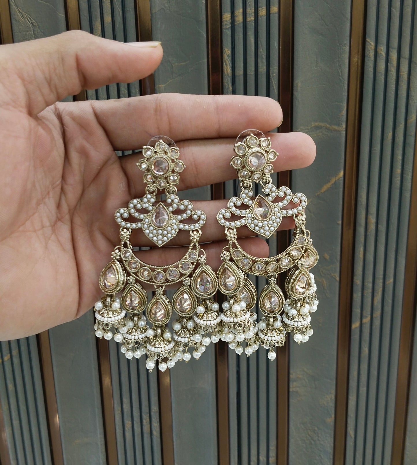 Antique Gold Bollywood Joye Earrings