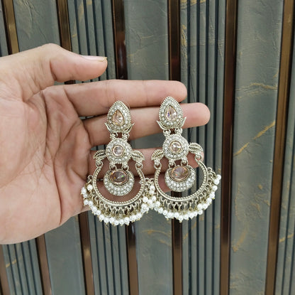 Antique Gold Bollywood Ratan Earrings