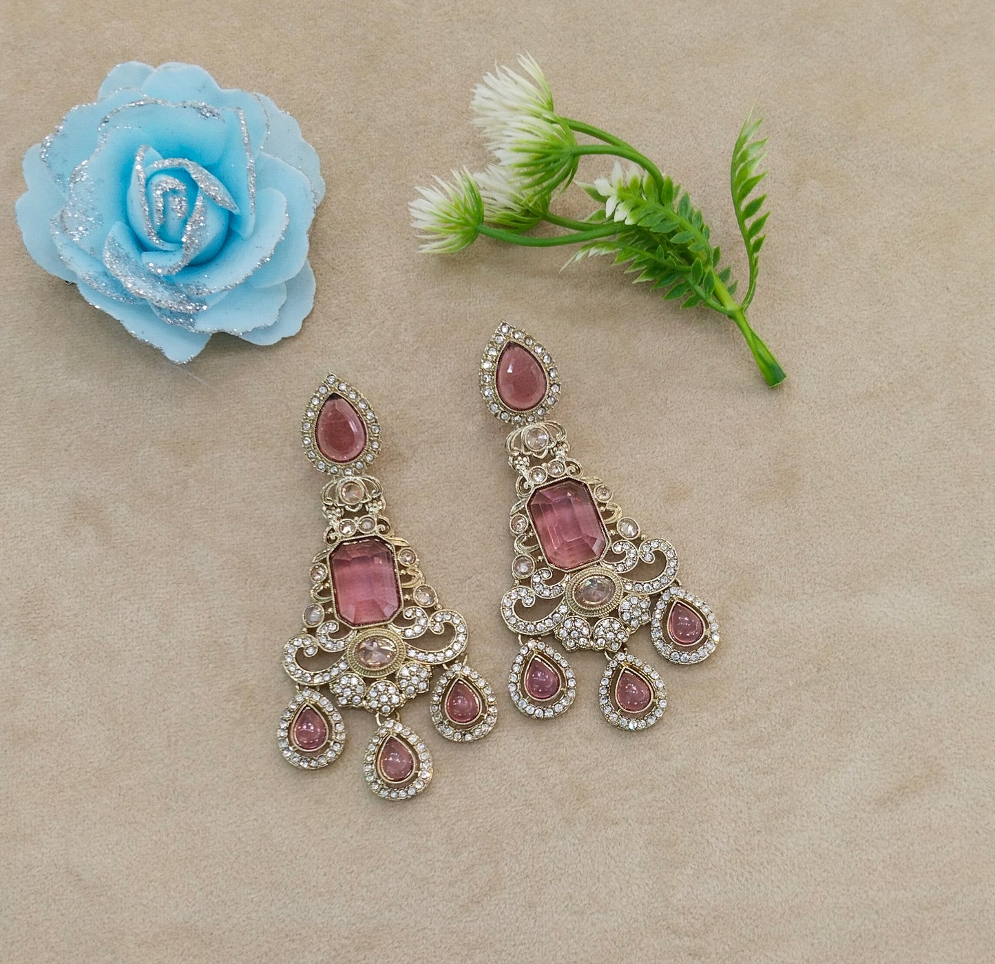 Antique Lavender Bollywood Nitika Earrings