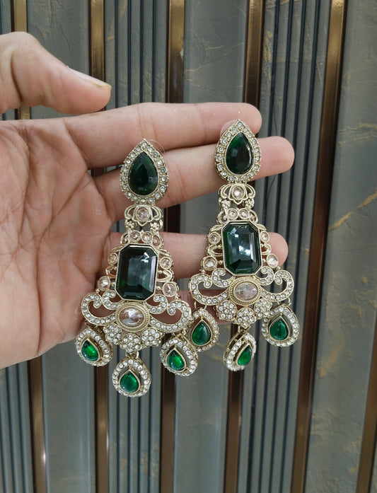 Antique Green Bollywood Nitika Earrings