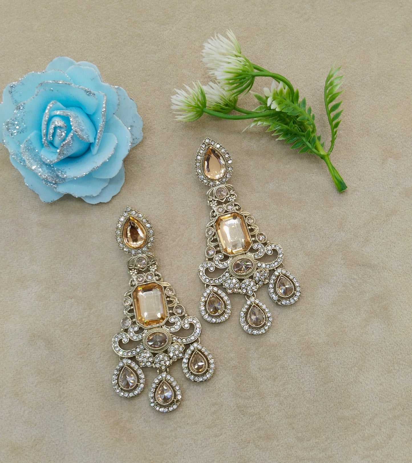 Antique Gold Bollywood Nitika Earrings