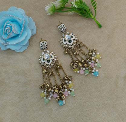 Antique Multi Color Bollywood Ratan Earrings