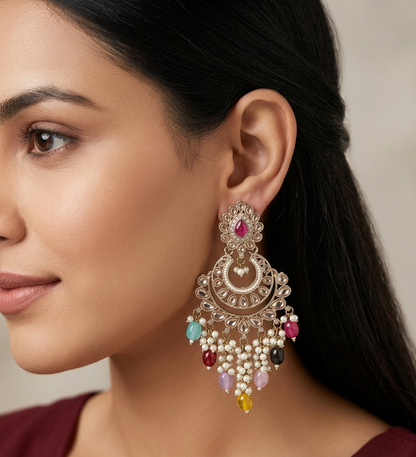 Antique Multi Color Bollywood Marci Earrings