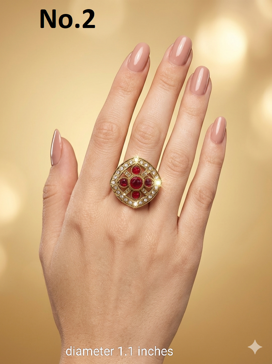 Gold Cocktail Still Finger Rings