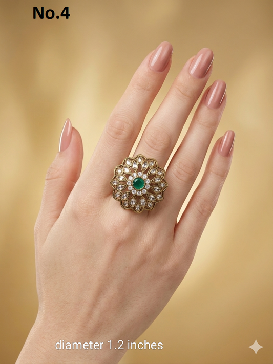 Gold Cocktail Still Finger Rings
