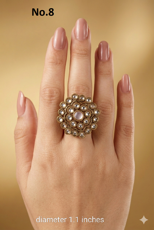 Gold Cocktail Still Finger Rings