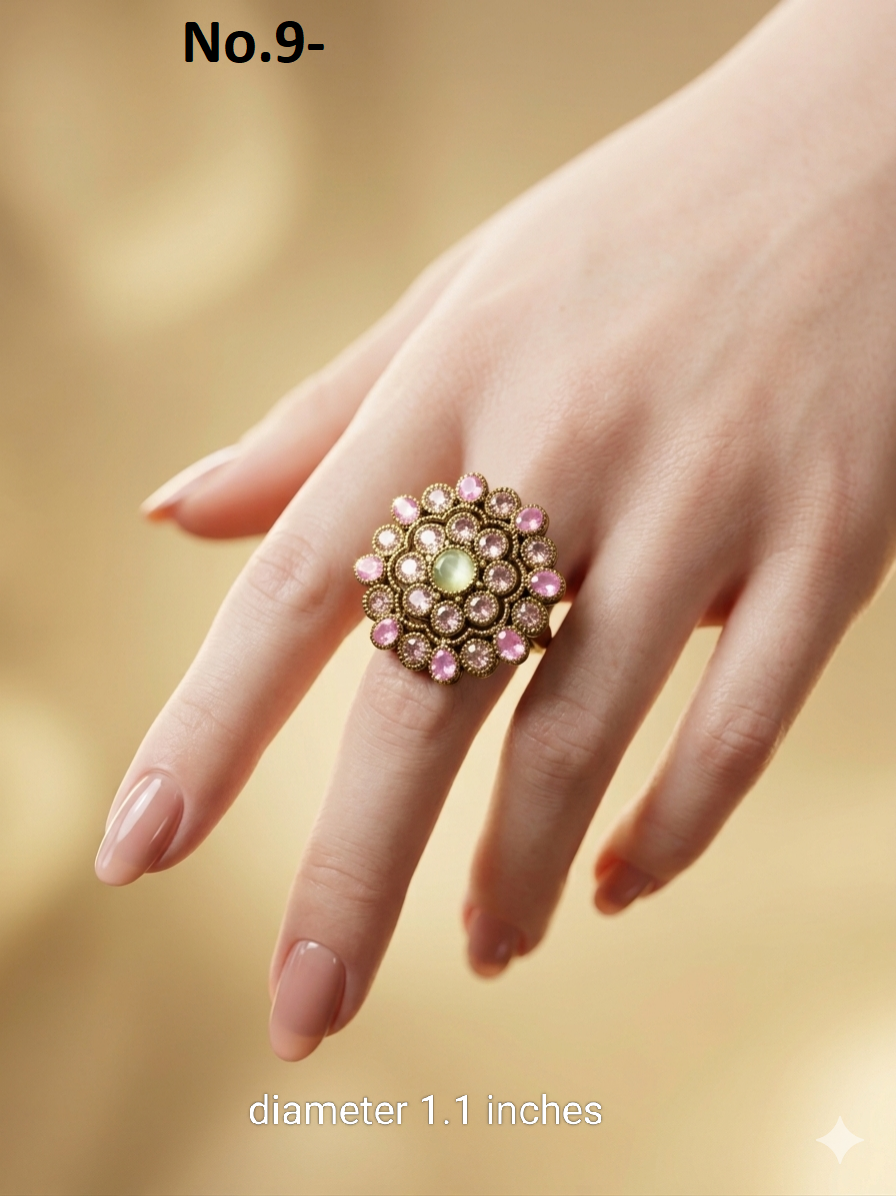 Gold Cocktail Still Finger Rings