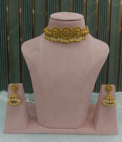Gold Polki Choker Kirtika Jewellery Polki Set