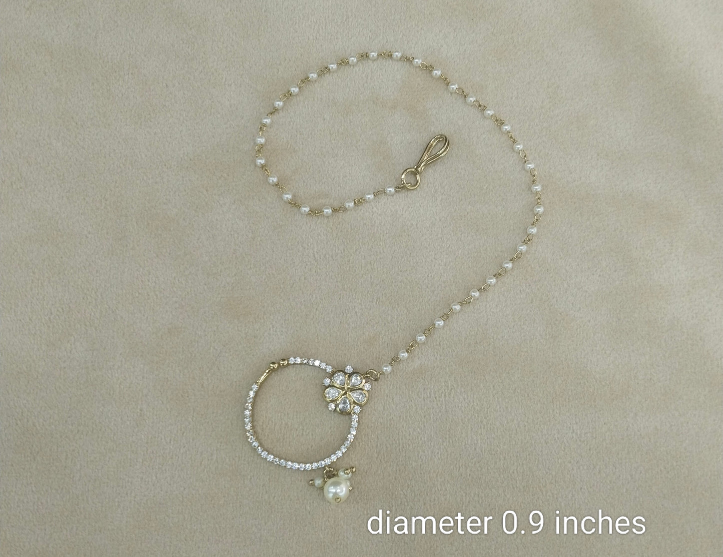 Nose ring bridal nathini for non pierced nose