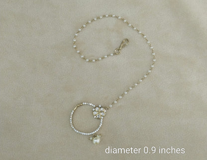 Nose ring bridal nathini for non pierced nose