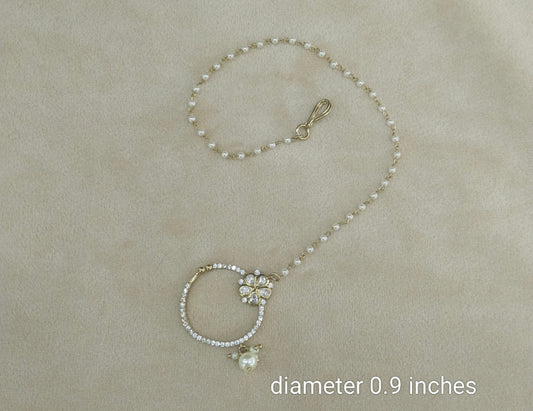 Nose ring bridal nathini for non pierced nose