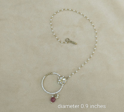 Nose ring bridal nathini for non pierced nose