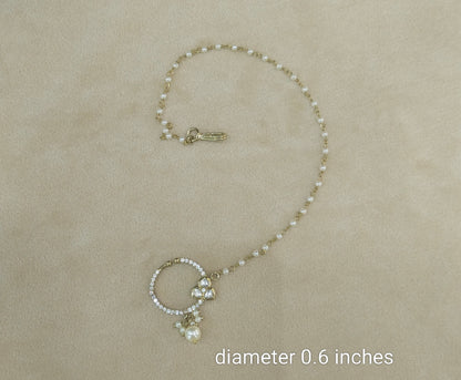 Nose ring bridal nathini for non pierced nose