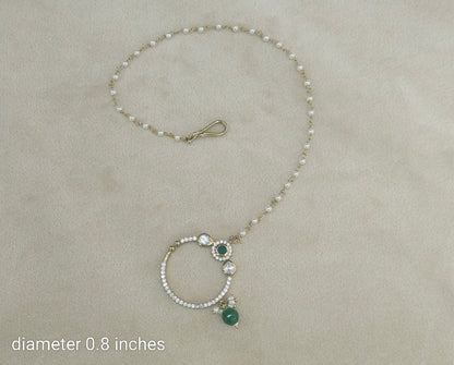 Nose ring bridal nathini for non pierced nose