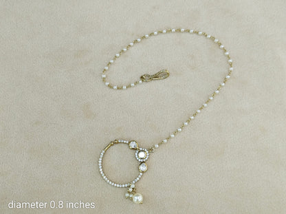 Nose ring bridal nathini for non pierced nose