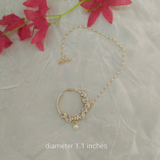 Nose ring bridal nathini for non pierced nose