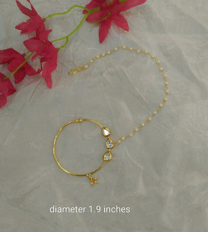 Nose ring bridal nathini for non pierced nose
